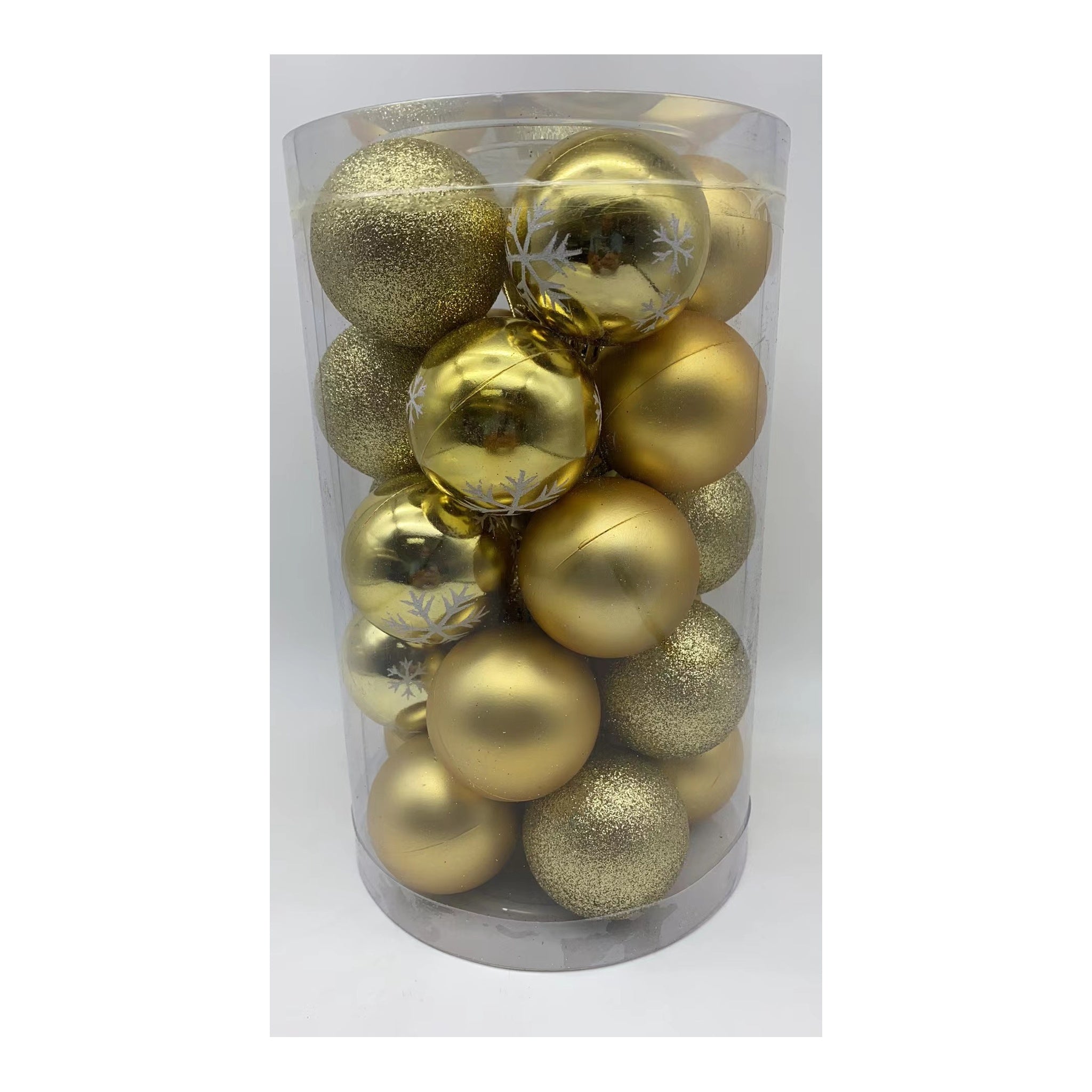 25 ct Christmas Deco Balls Gold 24Pk/Cs